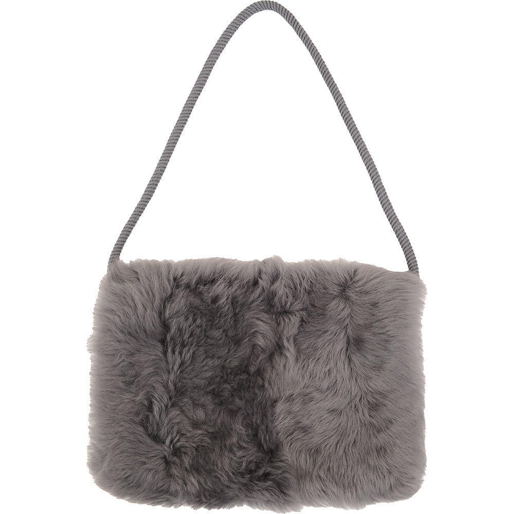 RAEY Womens Shearling Pocket Muff  in Grey