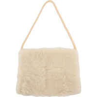 RAEY Womens Shearling Pocket Muff in Beige