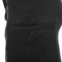 RAEY Womens Concealed Popper Denim Pencil Skirt in Black