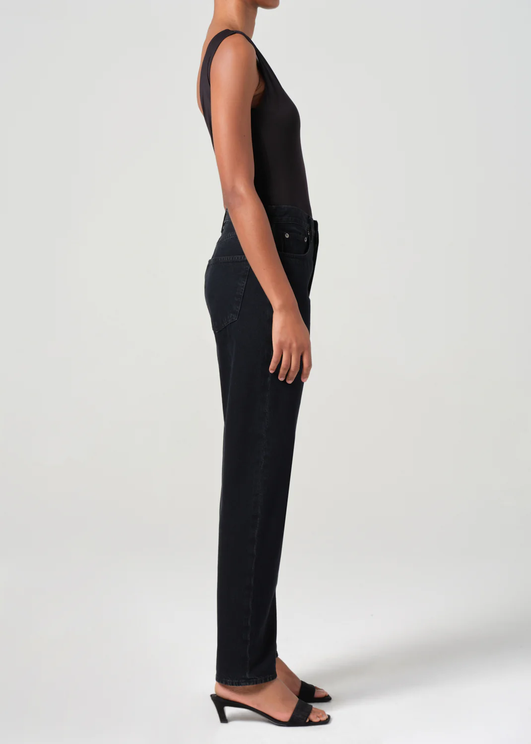 Womens Agolde Straight Jeans In Black