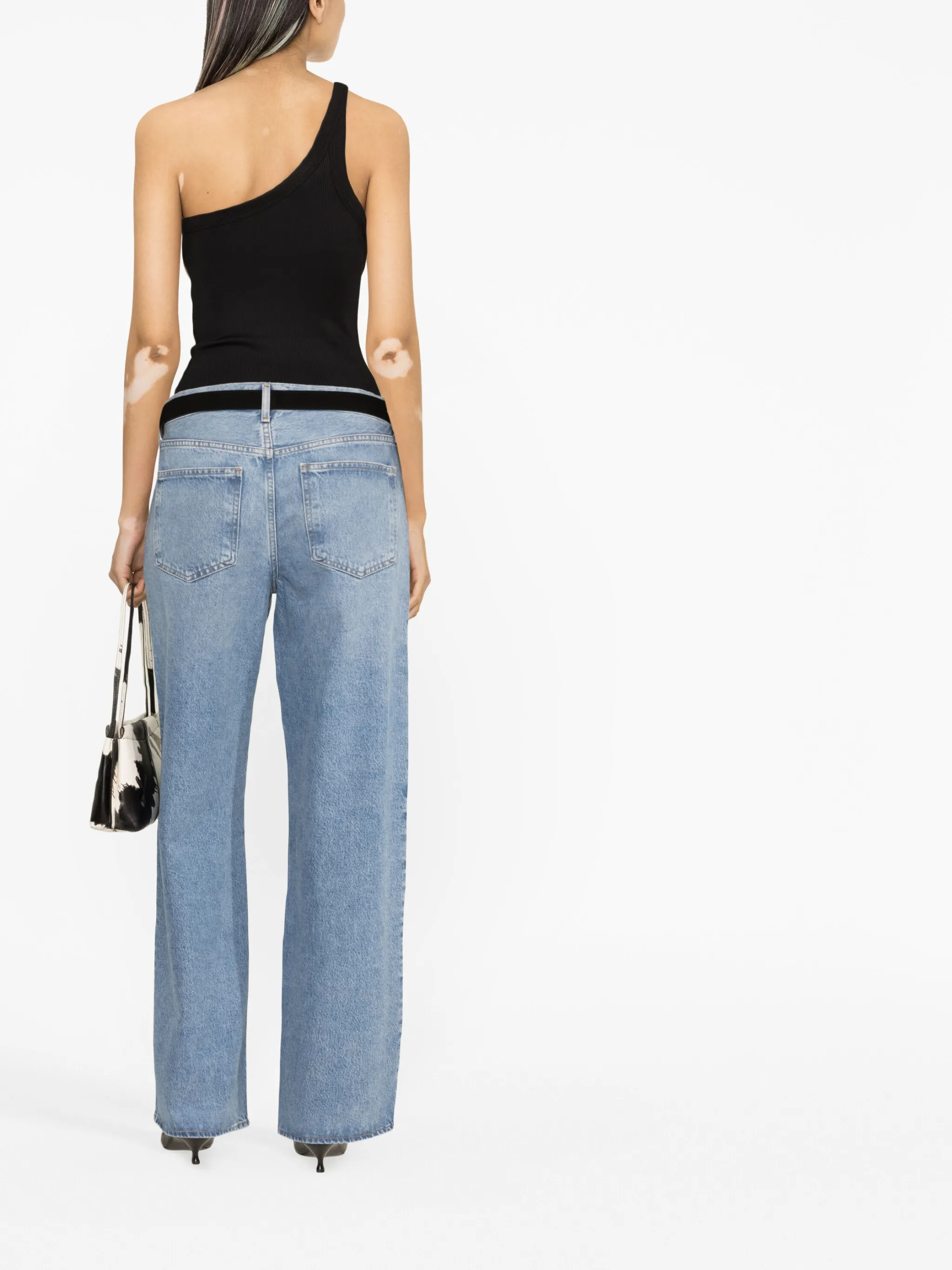 Womens Agolde Straight Jeans In Blue