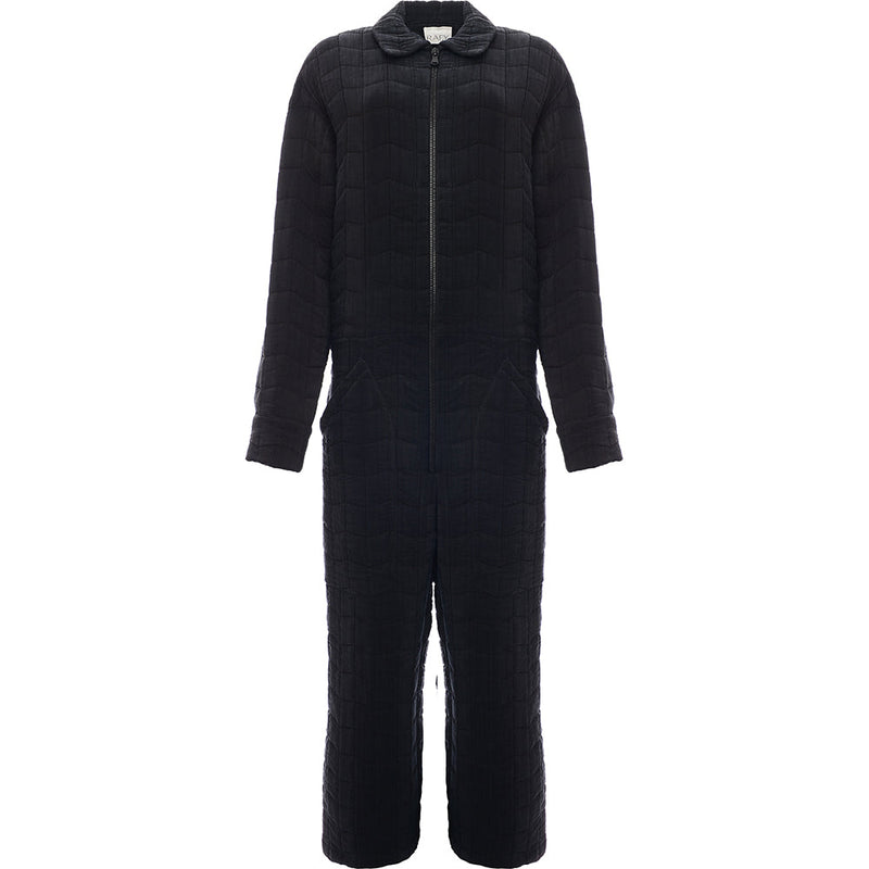 RAEY Womens Quilted Giant Jumpsuit in Navy