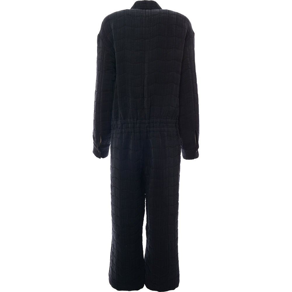 RAEY Womens Quilted Giant Jumpsuit in Navy