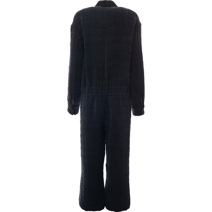 RAEY Womens Quilted Giant Jumpsuit in Navy