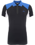 J.Lindeberg Mens Arch Regular Fit Polo in Black Blue