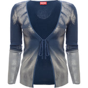 Diesel Womens Isolde Knitted Top in Blue Multi