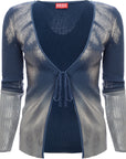 Diesel Womens Isolde Knitted Top in Blue Multi