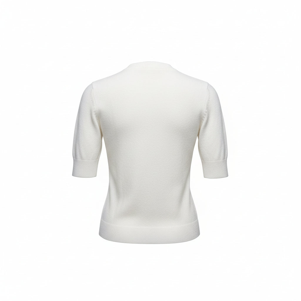 Womens Alaia Light Crew Necks In Cream