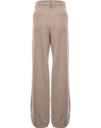 Brunello Cucinelli Womens Wool Alpaca Herringbone Wl Tailored Trousers in Camel