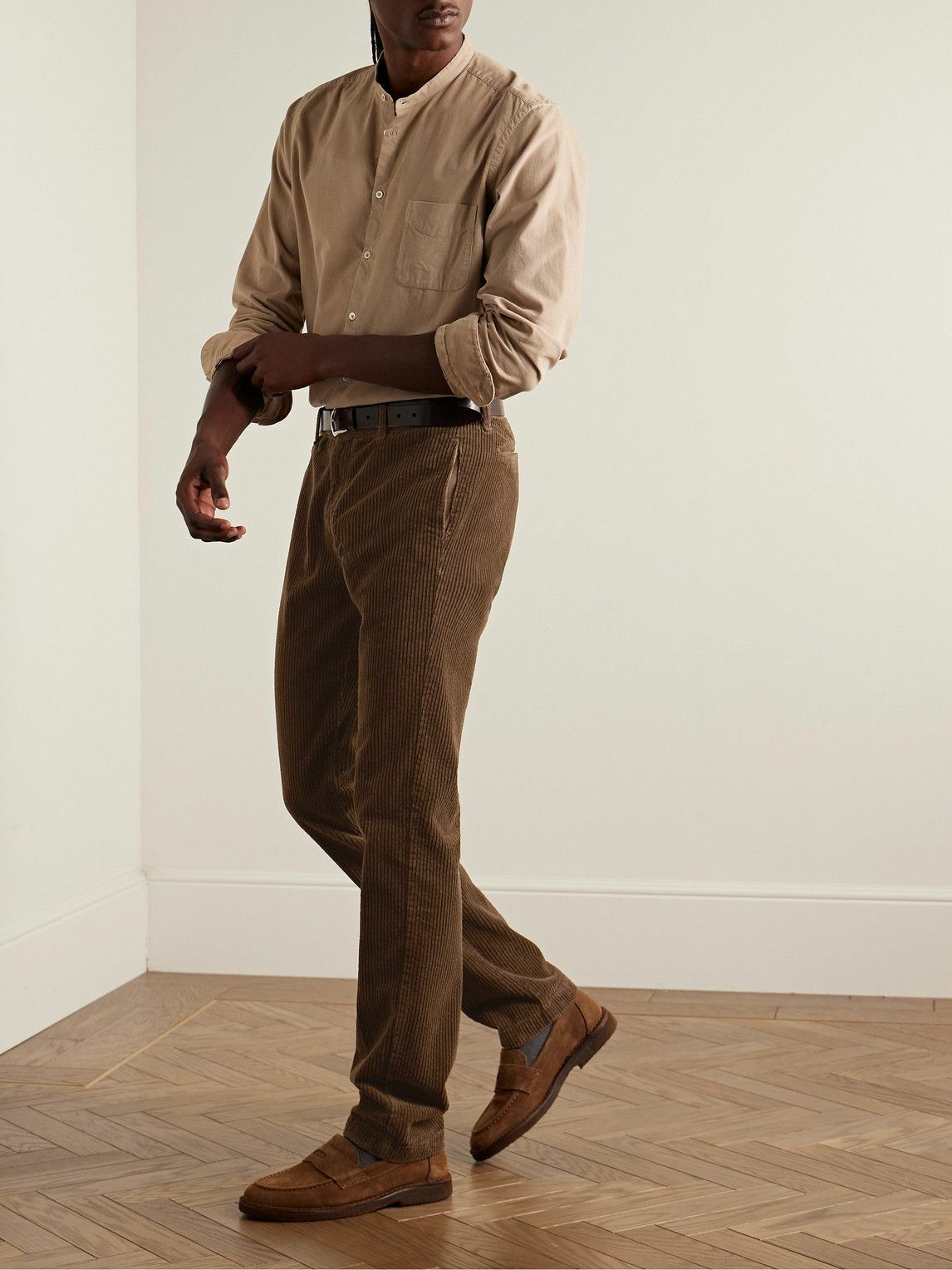 Mens Massimo Alba Casual Trousers In Brown