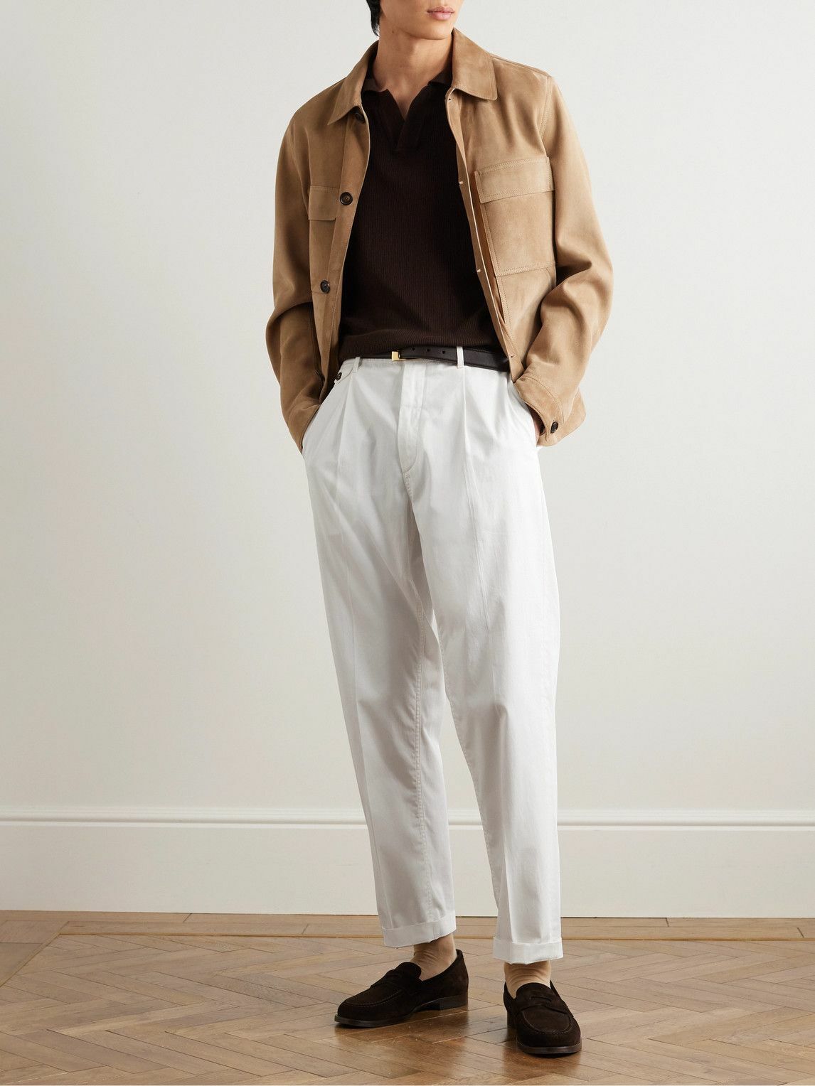 Mens Dunhill Chinos In Off White