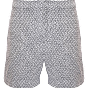 Mens Orlebar Brown  Bulldog Jaquard Geo Orb Print Waist Adjuster Flat Front Swimshort In Multicoloured