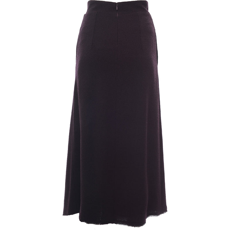 RAEY Womens Asymmetric Crepe Skirt in Purple