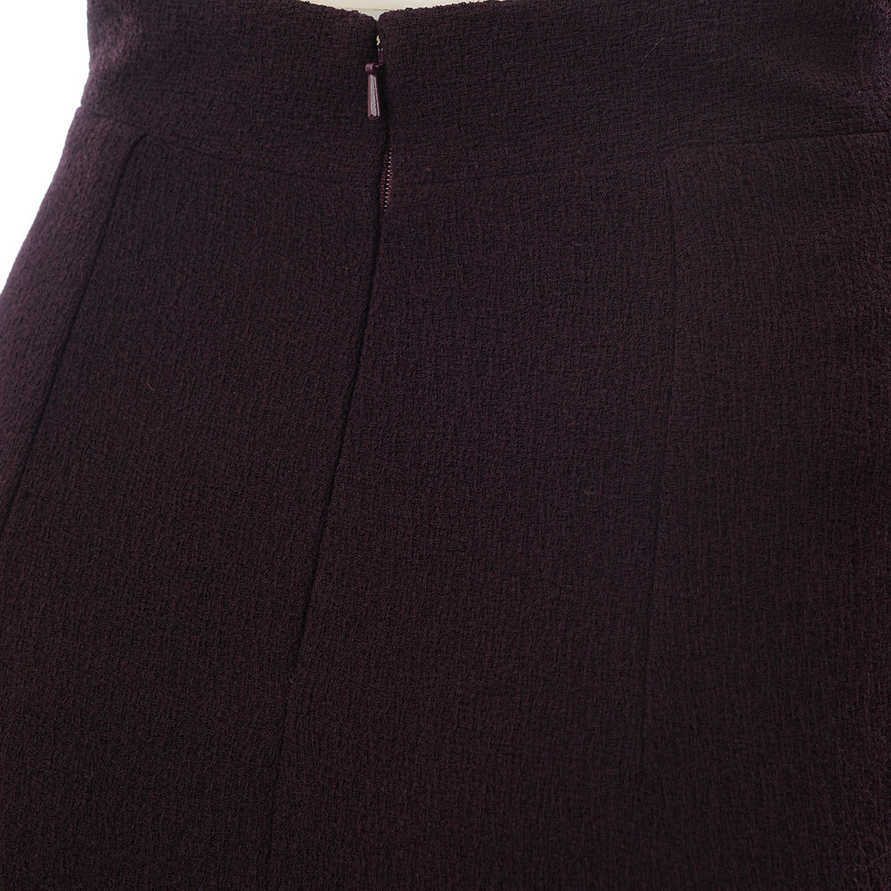 RAEY Womens Asymmetric Crepe Skirt in Purple