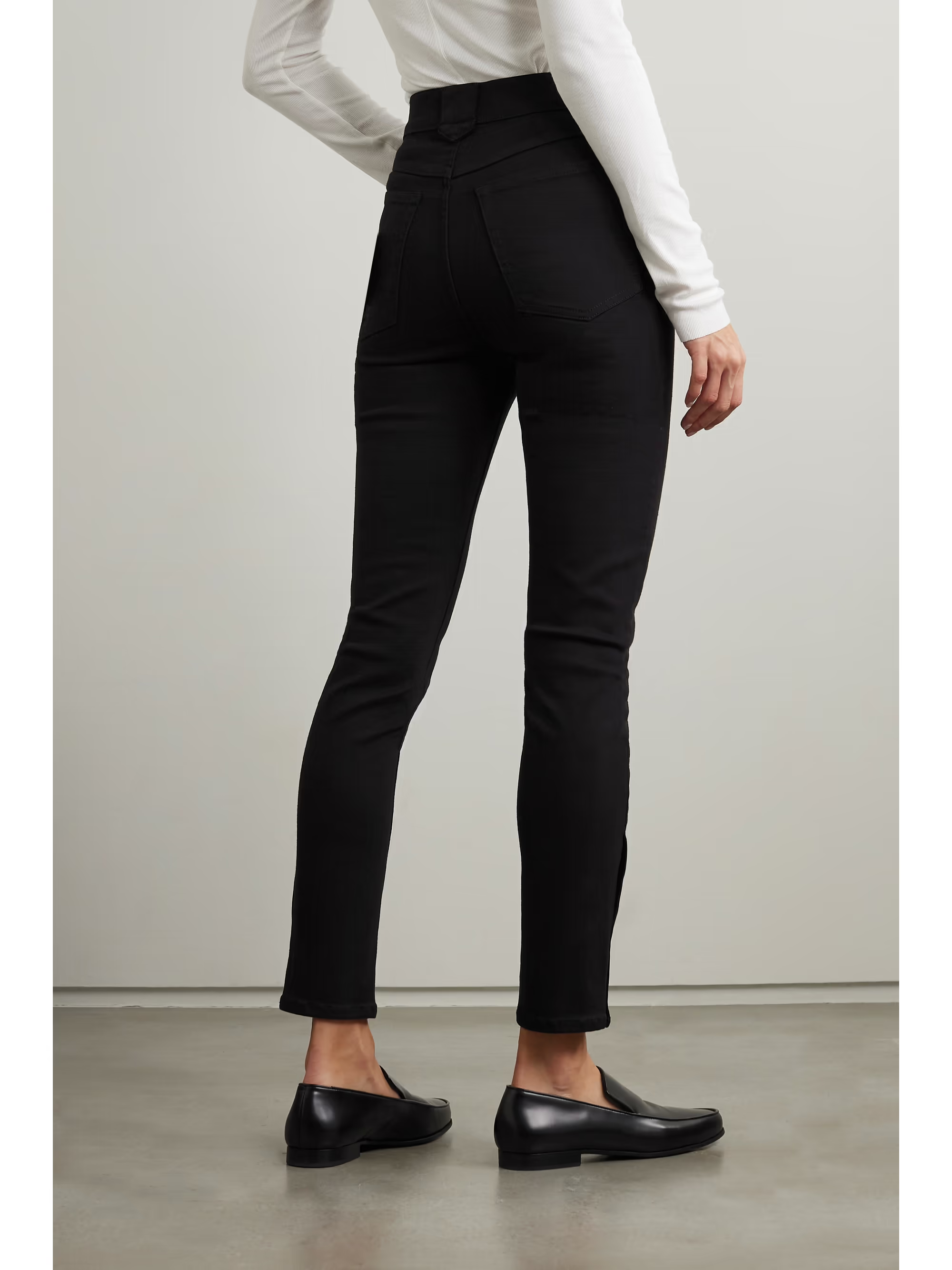 Womens Frame Denim Skinny Jeans In Black