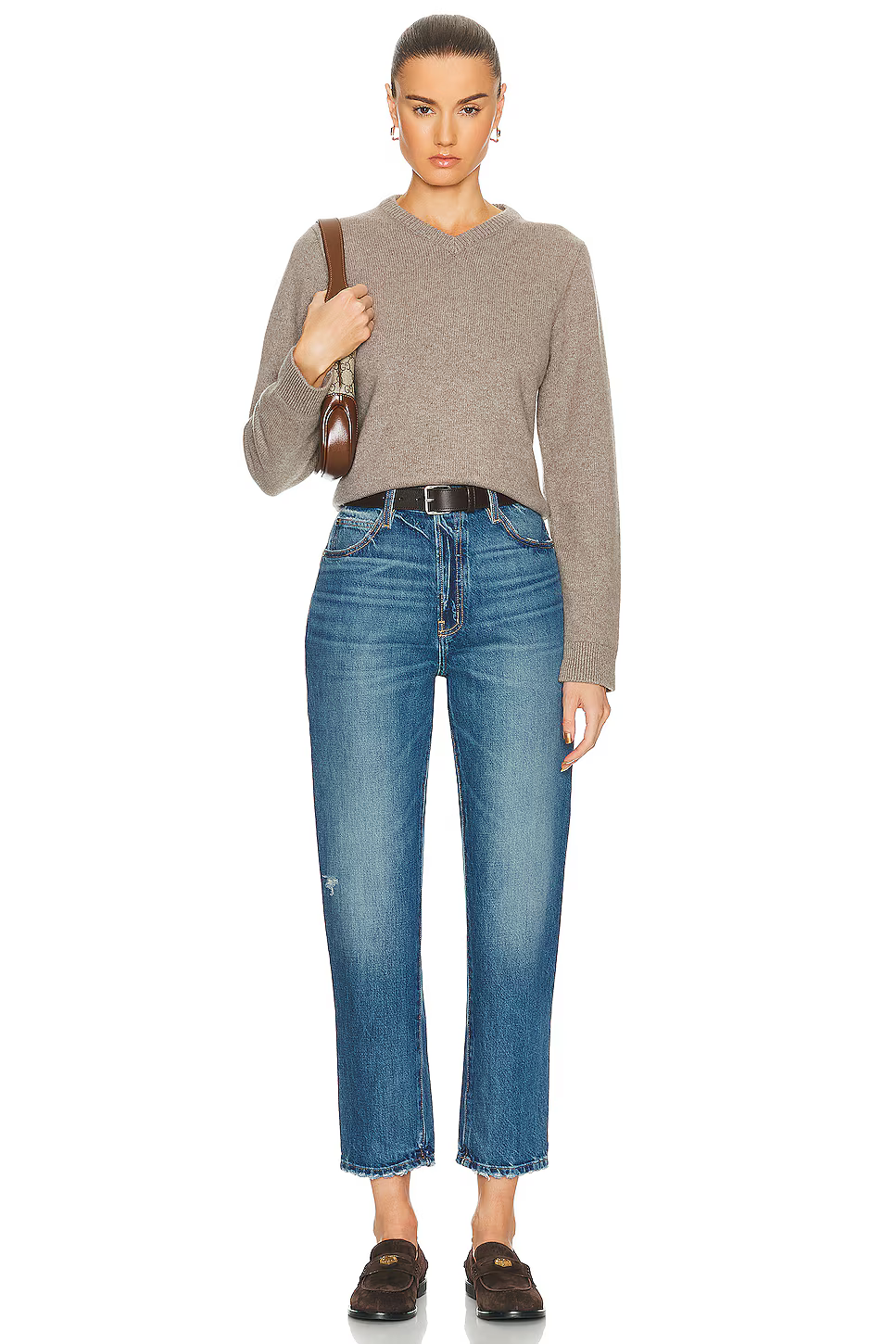 Womens Frame Denim Straight Jeans In Blue