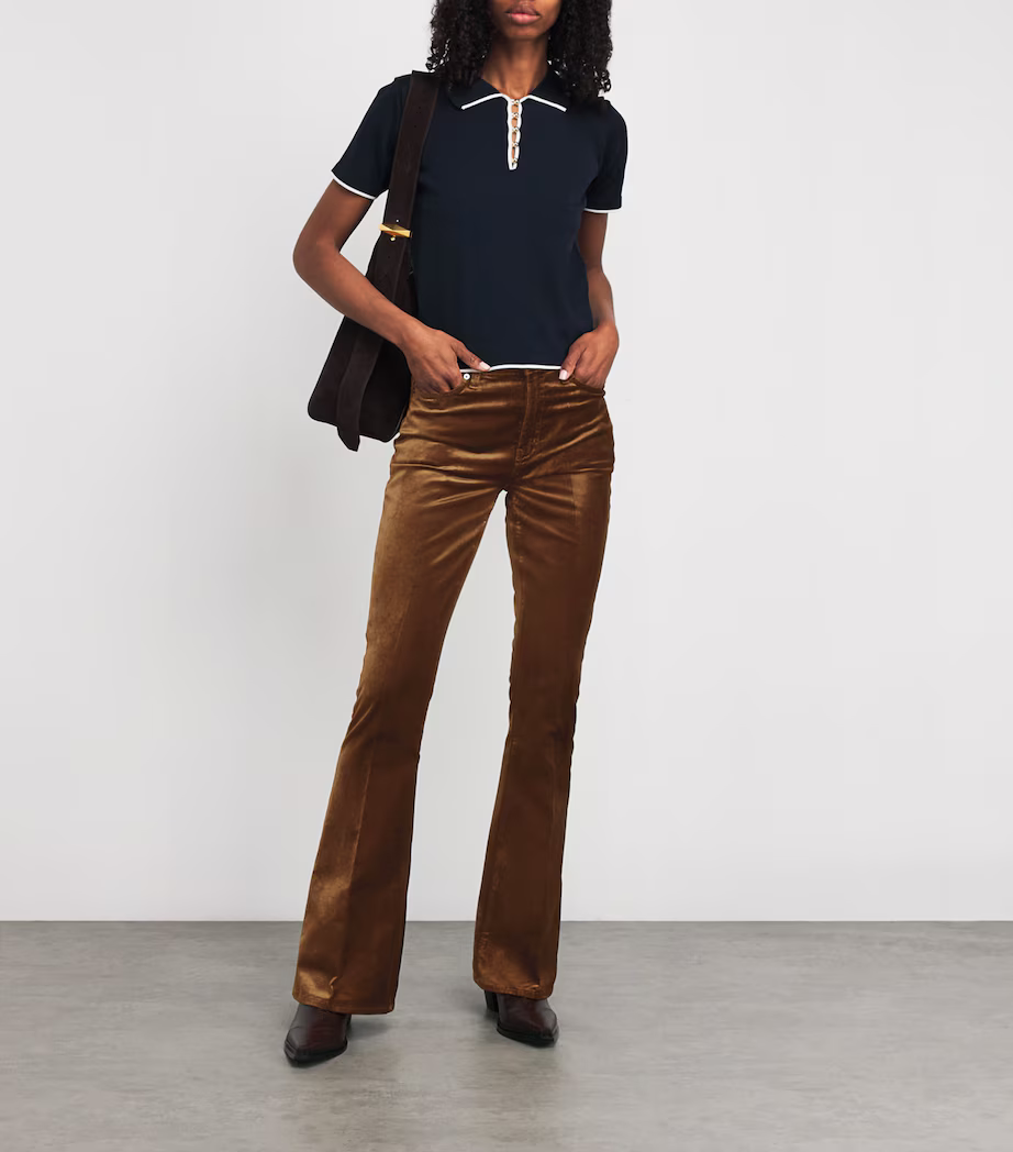 Womens Frame Denim Skinny Trousers In Brown
