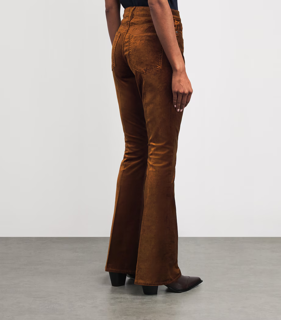 Womens Frame Denim Skinny Trousers In Brown