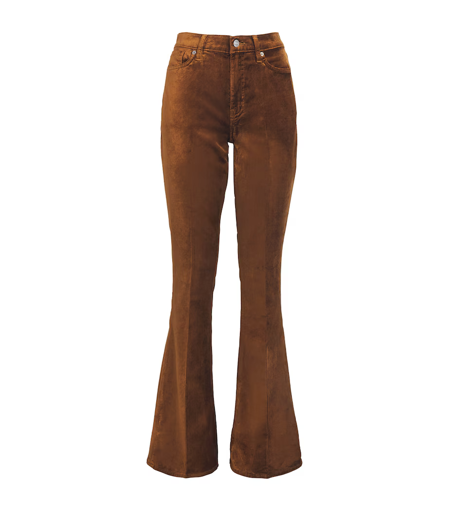 Womens Frame Denim Skinny Trousers In Brown