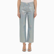 Womens Frame Denim Cropped Jeans In Blue