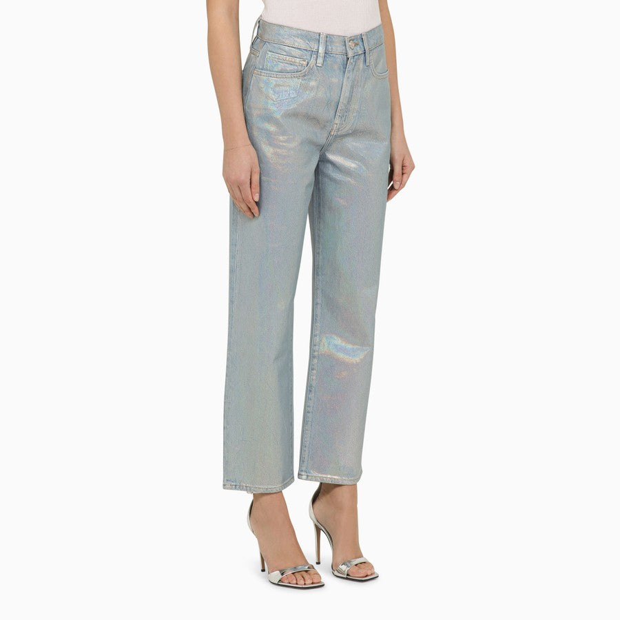 Womens Frame Denim Cropped Jeans In Blue