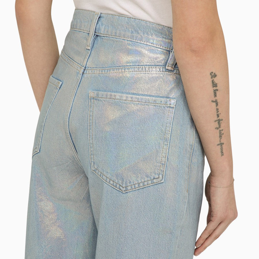 Womens Frame Denim Cropped Jeans In Blue