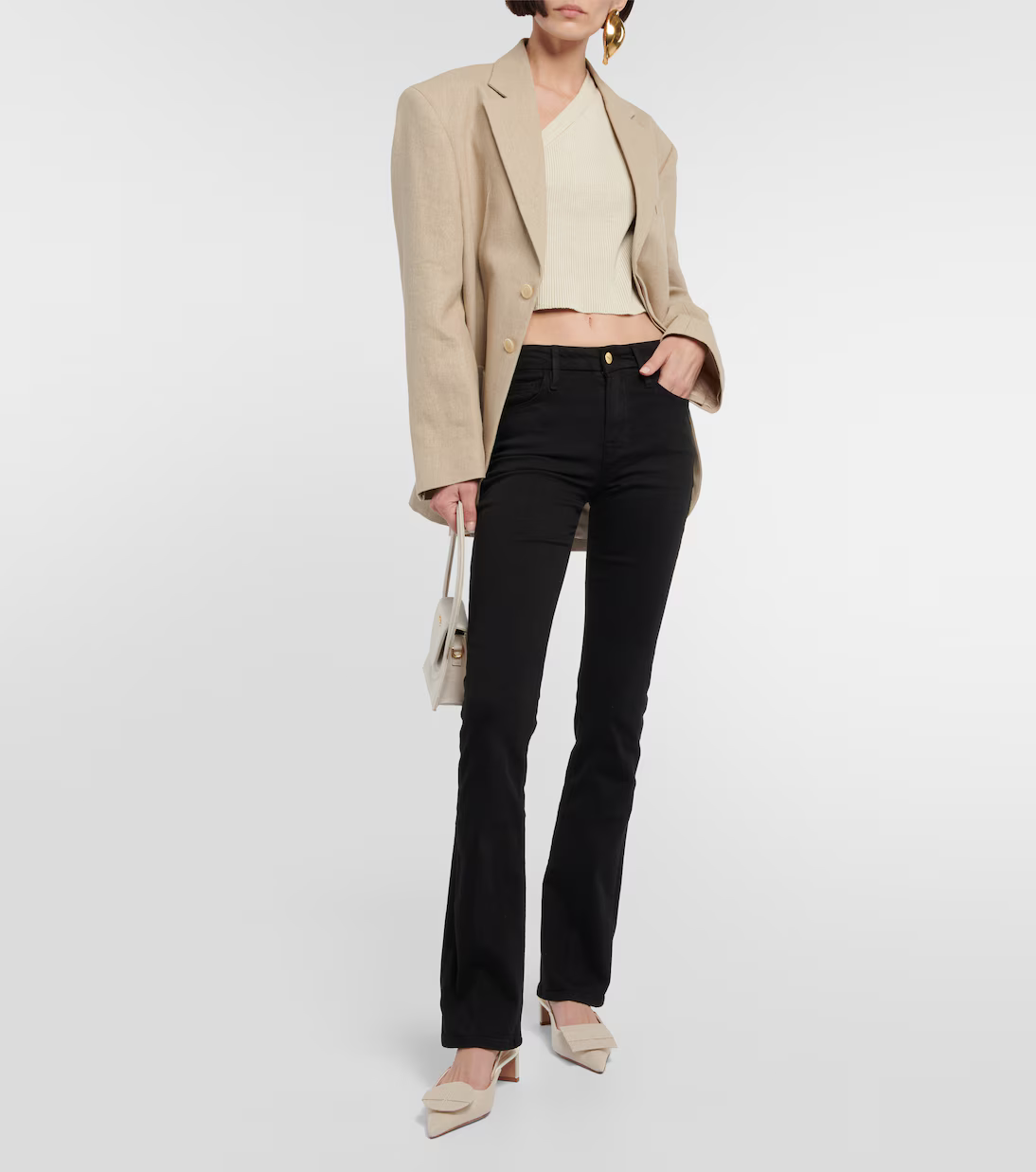 Womens Frame Denim Cropped Jeans