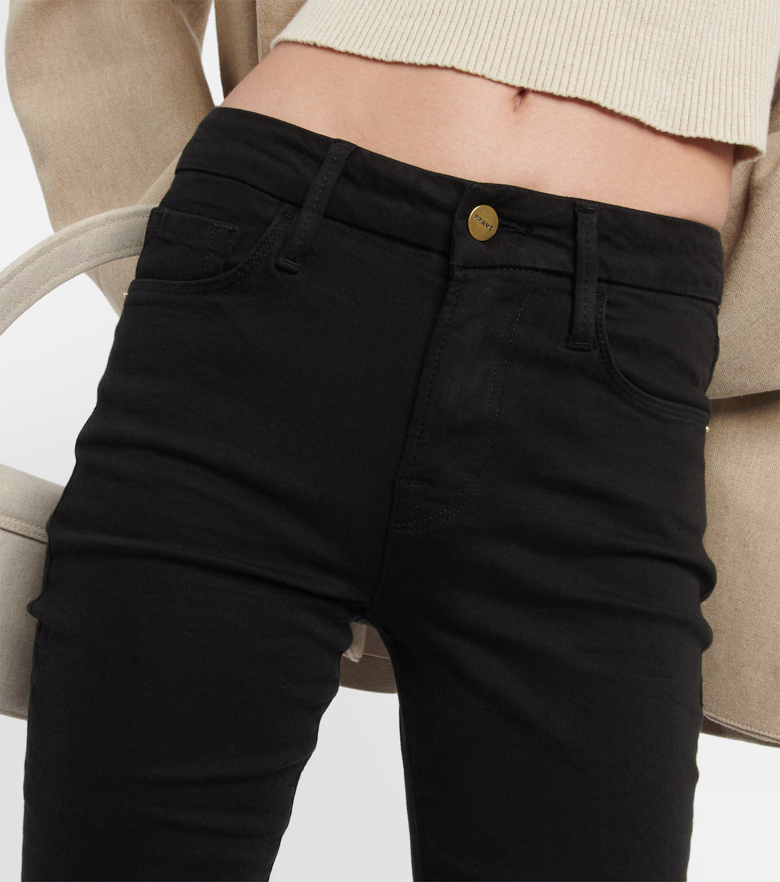 Womens Frame Denim Cropped Jeans