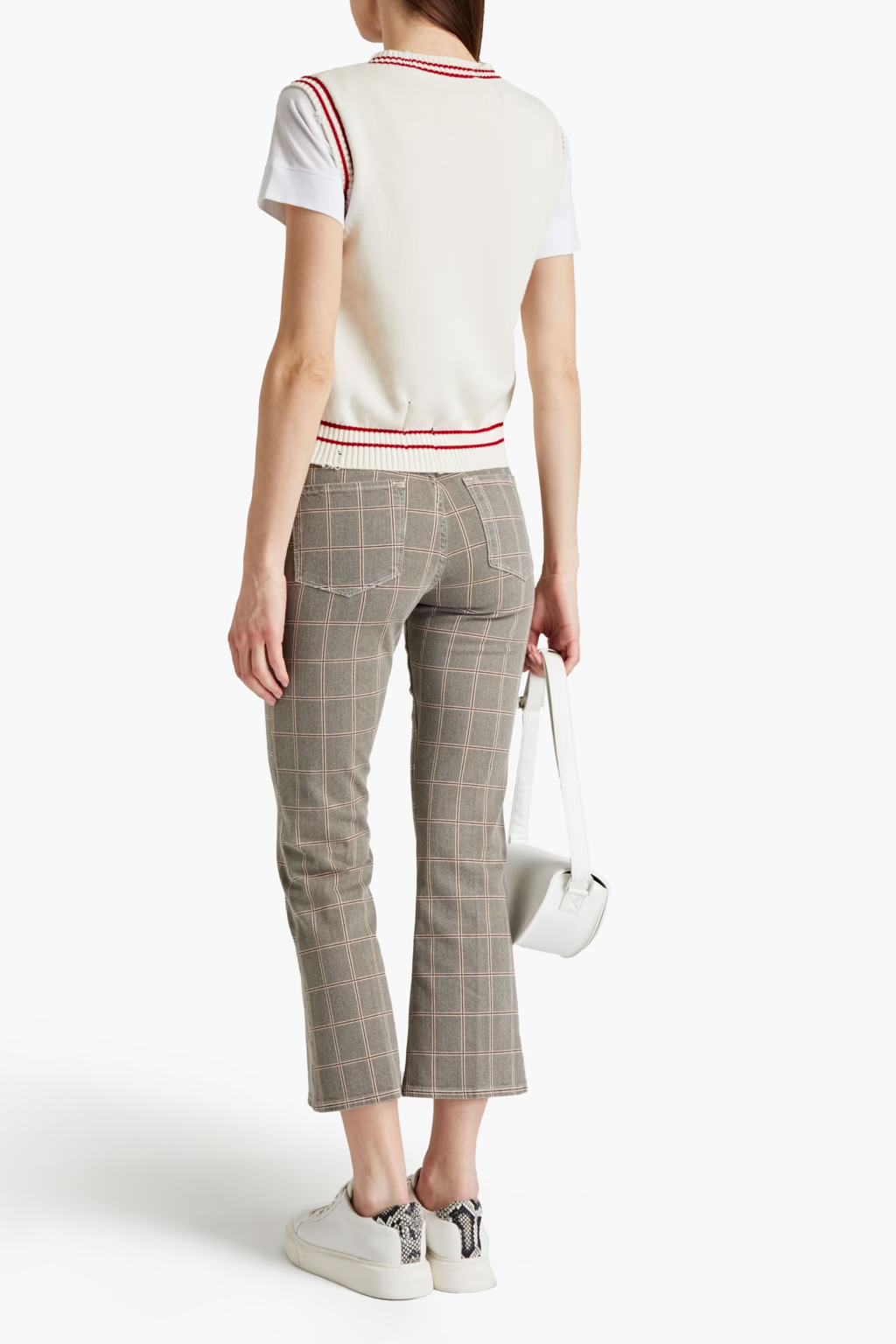 Womens Frame Denim Cropped Jeans In Grey