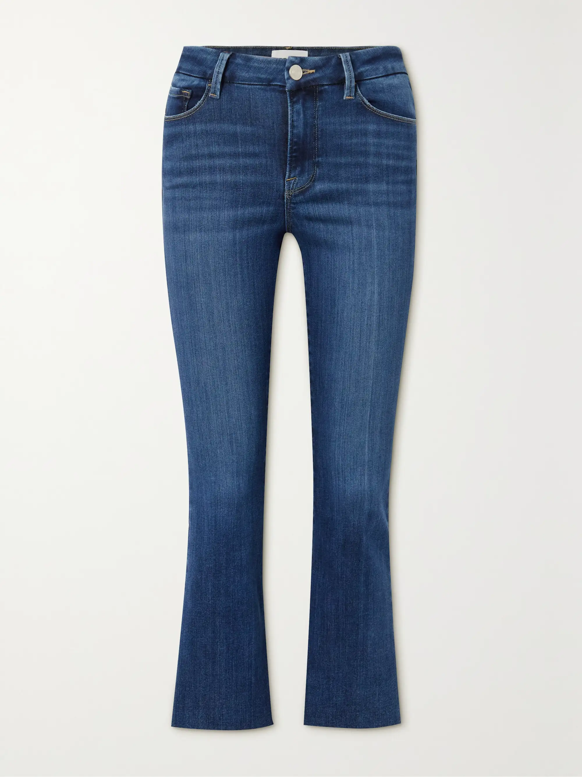 Womens Frame Denim Cropped Jeans In Blue