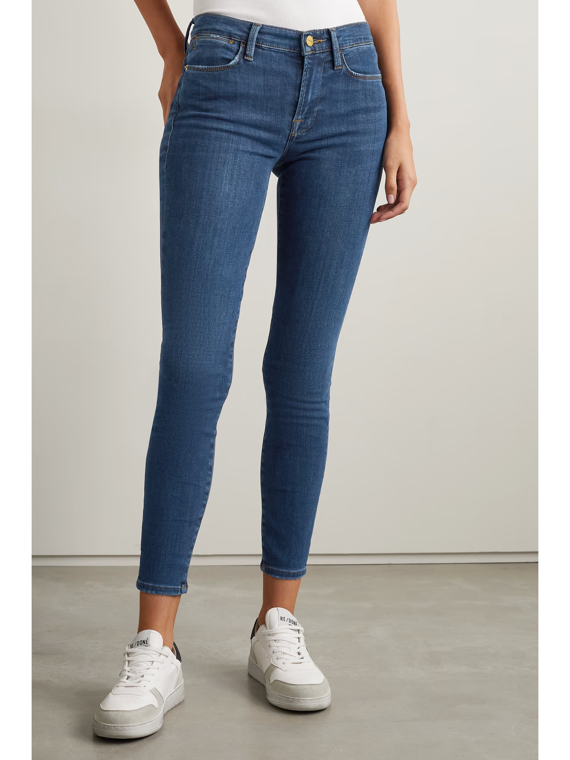 Womens Frame Denim Skinny Jeans In Blue