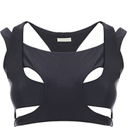 Reebok Womens Cutout Sports Bra in Black