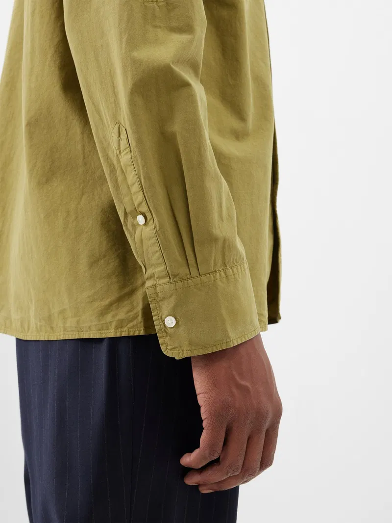 Mens Officine Generale Overshirt In Green