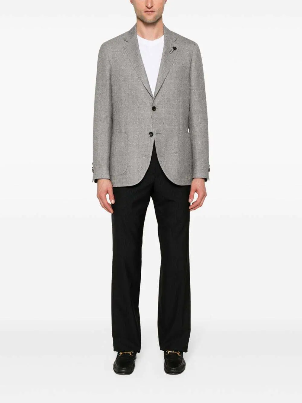 Mens Lardini Suit Trousers In Black