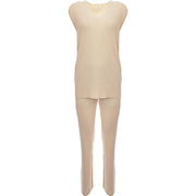 Skin Womens Pixie Sweater Vest/Pansy Pant Knit Set in Cream
