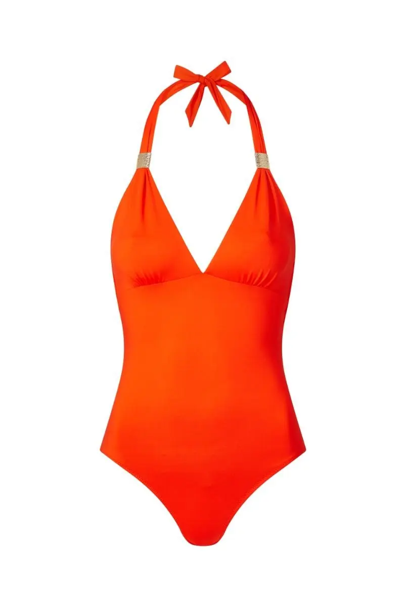Womens Heidi Klein Fashion Swimsuit In Red Orange