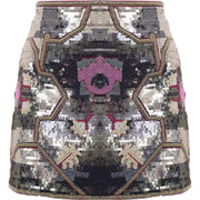 Isabel Marant Womens Hanelis Sequin Printed Mini Skirt In Multicoloured