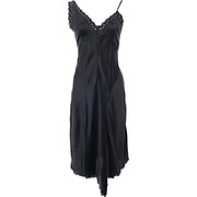 Isabel Marant Womens Ayrich Pure Silk Asymmetric Midi Dress in Black