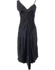 Isabel Marant Womens Ayrich Pure Silk Asymmetric Midi Dress in Black