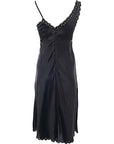 Isabel Marant Womens Ayrich Pure Silk Asymmetric Midi Dress in Black