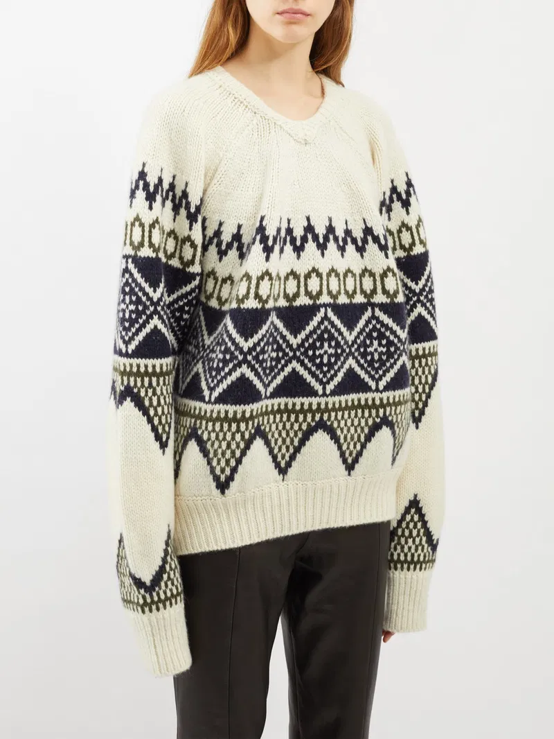 Womens Khaite Heavy Crew Necks In White