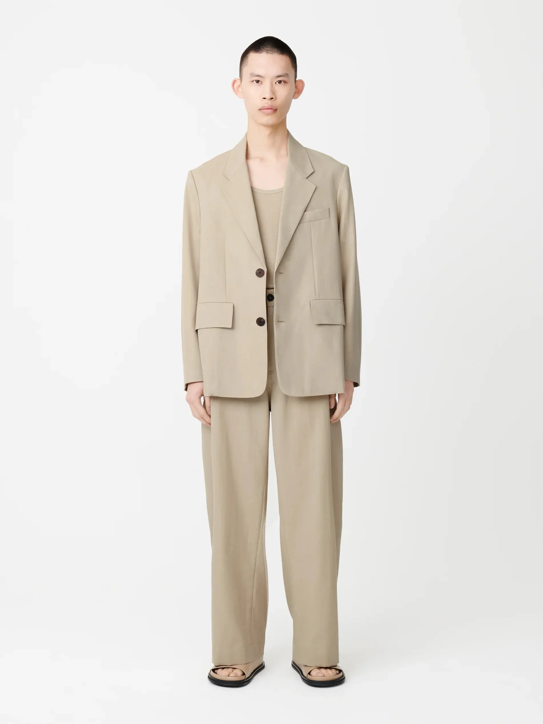 Mens Studio Ncholson Fashion Suit Jackets In Cream