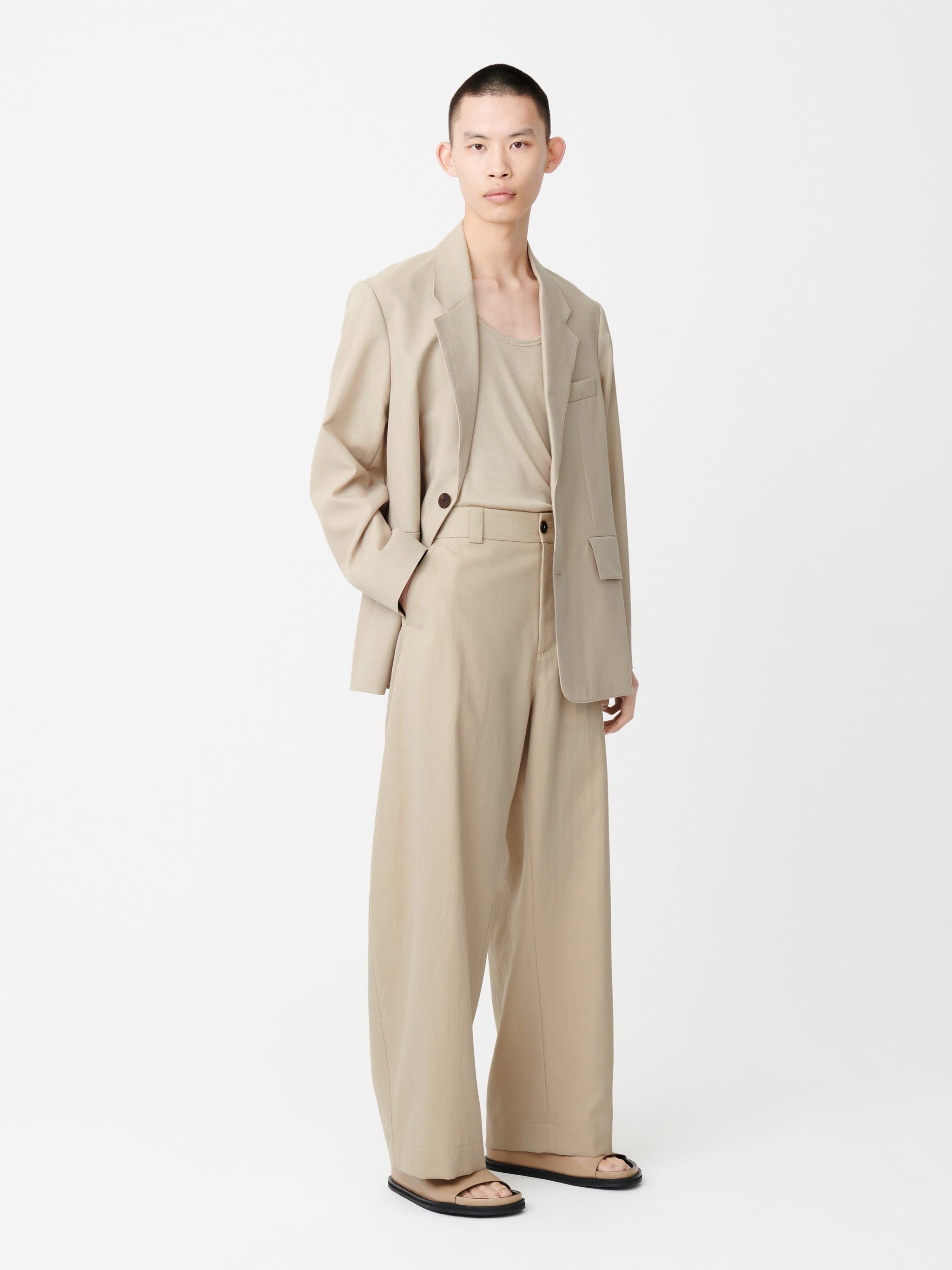 Mens Studio Ncholson Fashion Suit Jackets In Cream