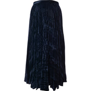 Saloni Womens Kim Pleated Midi Skirt In Blue