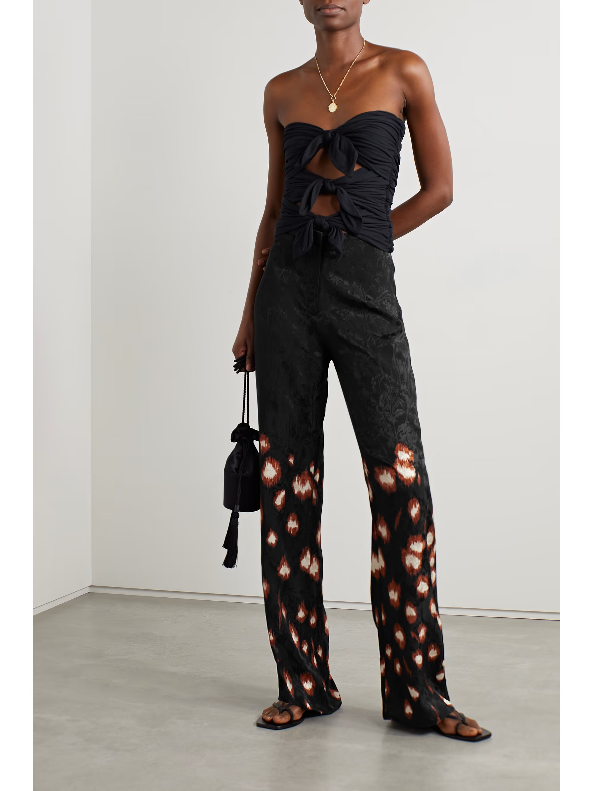 Womens Johanna Ortiz Relaxed Trousers In Brown Multi