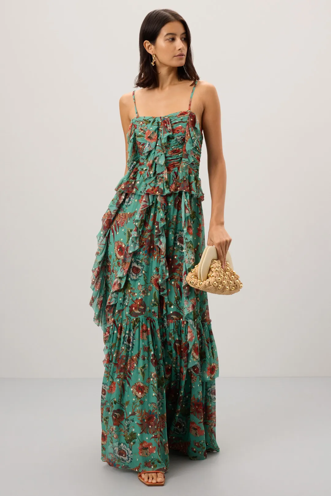 Womens Ulla Johnson Occasion Dress In Green Multi
