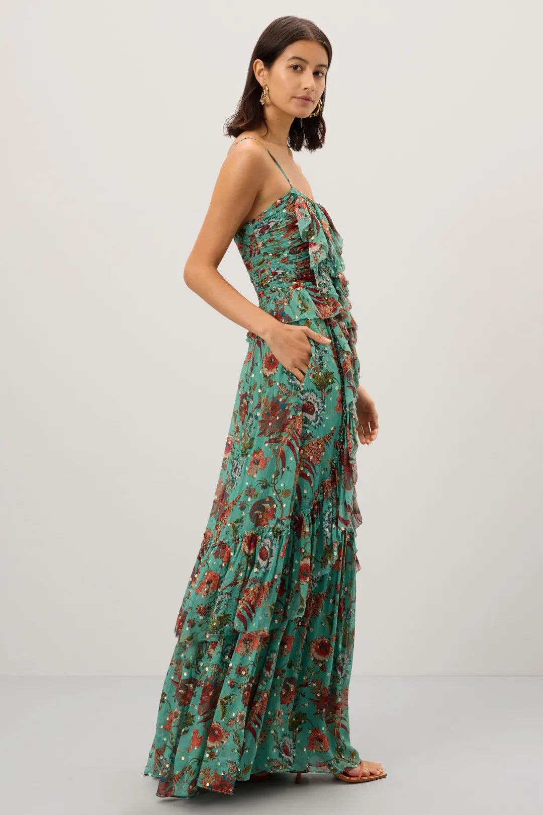 Womens Ulla Johnson Occasion Dress In Green Multi