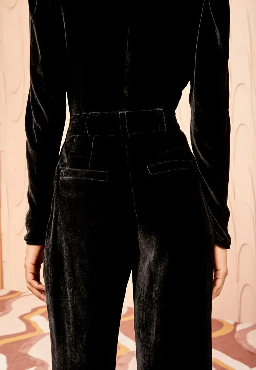 Womens Ulla Johnson Wide Leg Trousers In Black