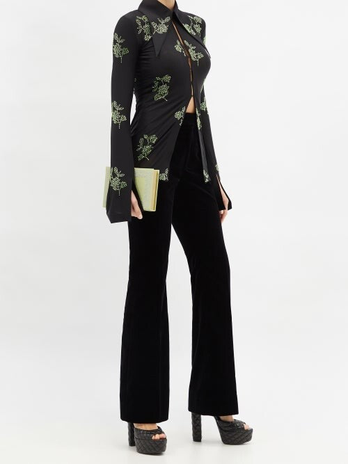 Womens The Vampires Wife Wide Leg Trousers In Black