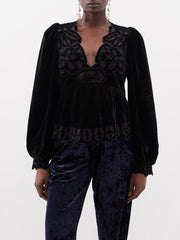 Womens Sea Evening Tops In Black